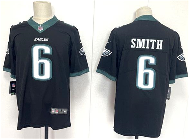 Men's Black Philadelphia Eagles #6 DeVonta Smith 2024 New Vapor Untouchable Limited Stitched Football Jersey